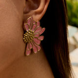 Fleur Enamel Bloom Earrings