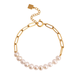 Serenity Pearl Chain Bracelet