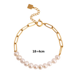 Serenity Pearl Chain Bracelet