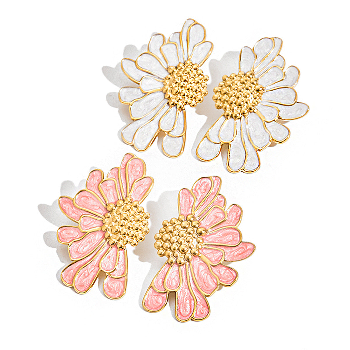Fleur Enamel Bloom Earrings